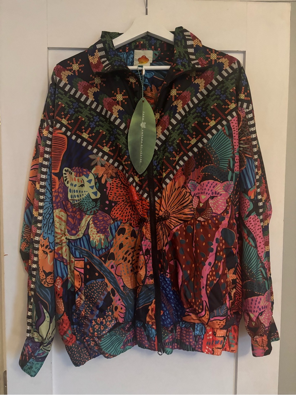 FARM Rio | Black Cool Leopards Windbreaker - Picture 5 of 12